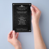 Elegante Vintage Shadow Damask Schoonheidssalon Flyer (Hand)