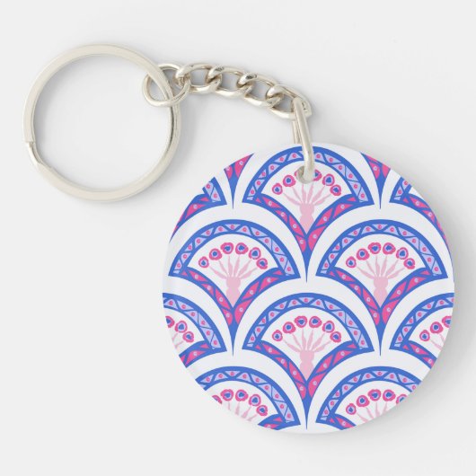 Elegante Vintage Sierkunst Sleutelhanger (Voorkant)