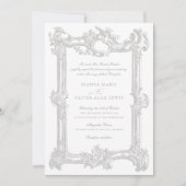 Elegante Vintage Sierlijst Trouw Kaart (Voorkant)