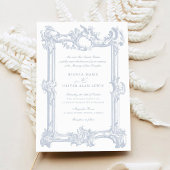 Elegante Vintage Sierlijst Trouw Kaart