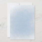 Elegante Vintage Stofblauw Goud  Kaart (Achterkant)