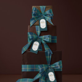 Elegante vintage tartan geruite Kerstmis Satijnen Lint