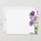 Elegante Vintage Texas Bluebell Bloemen met naam Notitiekaartje (Achterkant)