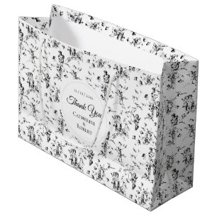 Elegante Vintage Toile Cupid Engelen Bedankt Groot Cadeauzakje