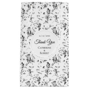 Elegante Vintage Toile Cupid Engelen Bedankt Klein Cadeauzakje