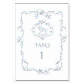 Elegante vintage Toile de Jouy lijst baby shower Kaart (Voorkant)