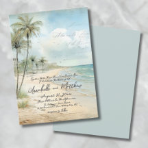 Elegante Vintage Tropische Strand Bruiloft