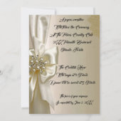Elegante Vintage Trouw Uitnodiging – Sierlijk Goud (Achterkant)