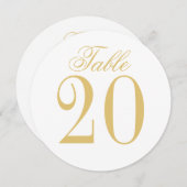 Elegante Vintage Trouwcirkel Tafelnummer Kaart (Voorkant / Achterkant)