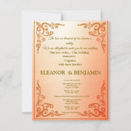 Elegante Vintage Trouwkaart – Sierlijk F Notitiekaartje