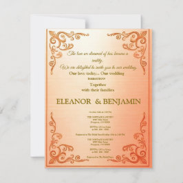 Elegante Vintage Trouwkaart – Sierlijk F Notitiekaartje