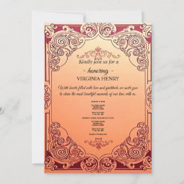 Elegante Vintage Trouwkaart – Sierlijk F Notitiekaartje