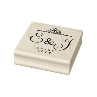 Elegante Vintage Trouwrubberstempel Rubberstempel