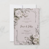 Elegante vintage trouwuitnodiging kaart (Voorkant)