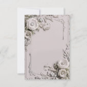 Elegante vintage trouwuitnodiging kaart (Achterkant)