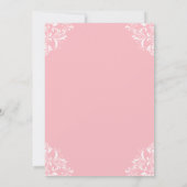 Elegante Vintage Trouwuitnodiging | Roze & Goud Kaart (Achterkant)