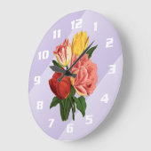 Elegante Vintage Tulpen Grote Klok (Hoek)