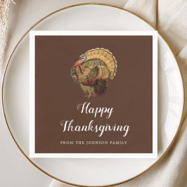 Elegante Vintage Turk Happy Thanksgiving Servet