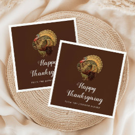 Elegante Vintage Turk Happy Thanksgiving Servet