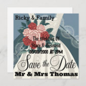 Elegante Vintage Uitnodiging Hoesje (Voorkant / Achterkant)