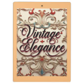 "Elegante Vintage verfijnd" Klembord (Achterkant)