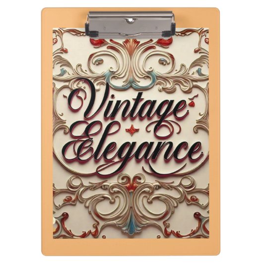 "Elegante Vintage verfijnd" Klembord (Voorkant)
