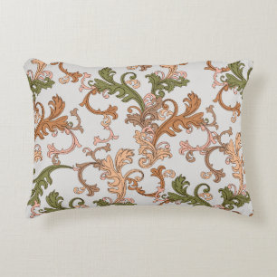Elegante Vintage Victoriaanse Boho Bladeren Achter Accent Kussen