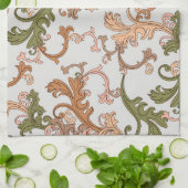Elegante Vintage Victoriaanse Boho Bladeren Achter Theedoek (Gevouwen)