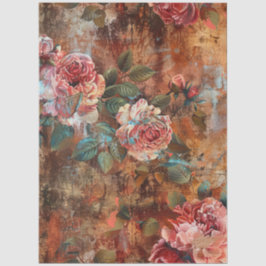 Elegante Vintage Victoriaanse Rustieke Bloemendeco Tissuepapier
