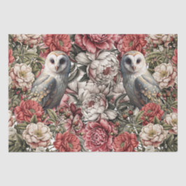 Elegante Vintage Victoriaanse Rustieke Bloemendeco Tissuepapier
