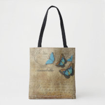 Elegante Vintage Vlinder Spreid Je Vleugels Tote