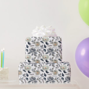 Elegante vintage waterverf bloem botanisch cadeaupapier