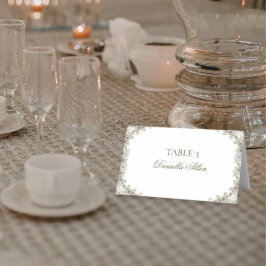 Elegante Vintage Wedding Place Card Plaatskaartje