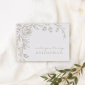 Elegante Vintage 'Wees mijn bruidsman' uitnodiging