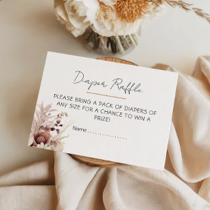 Elegante Vintage Wieg Luier Raffle Kaart