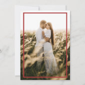 Elegante Vintage Wilde Bloem | Klassieke Fototrouw Kaart (Achterkant)