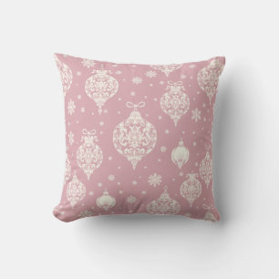 Elegante Vintage Zachte Roze Kerstballen Kussen