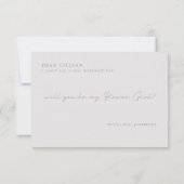 Elegante Vintage Zal Mijn Bloemenmeisje Zijn Voors Kaart (Achterkant)