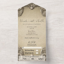 Elegante Vintage Zuidelijke Charme Jute Kant Bruil
