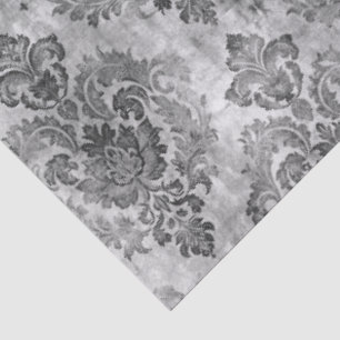 Elegante vintage zwart-grijze decoupage tissuepapier