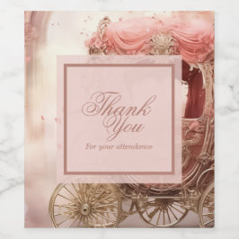 Elegante vintageromantic dank u bruiloft wijn etiket