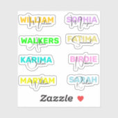 Elegante vinyl volledige namen, beste waterdichte  sticker (Vel)