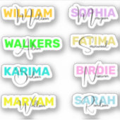 Elegante vinyl volledige namen, beste waterdichte  sticker (Voorkant)