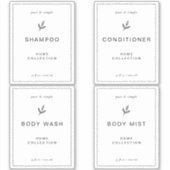 Elegante Vinyl Waterdichte Badkamer Labels, Set va Sticker (Voorkant)