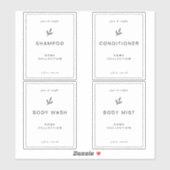 Elegante Vinyl Waterdichte Badkamer Labels, Set va Sticker (Vel)