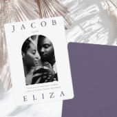 Elegante Violet Arch foto bruiloft Kaart