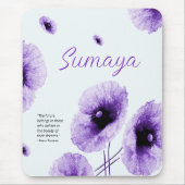 Elegante Violet Bloemen  Muismat (Voorkant)