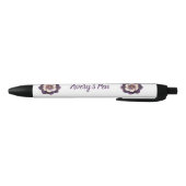Elegante Violet Bloemnaam Zwarte Inkt Pen (Bodem)