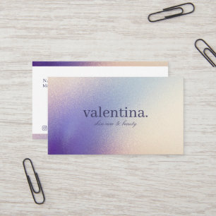 Elegante Violet & Champagne Glitter Beauty Make-up Visitekaartje