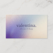 Elegante Violet & Champagne Glitter Beauty Make-up Visitekaartje (Voorkant)